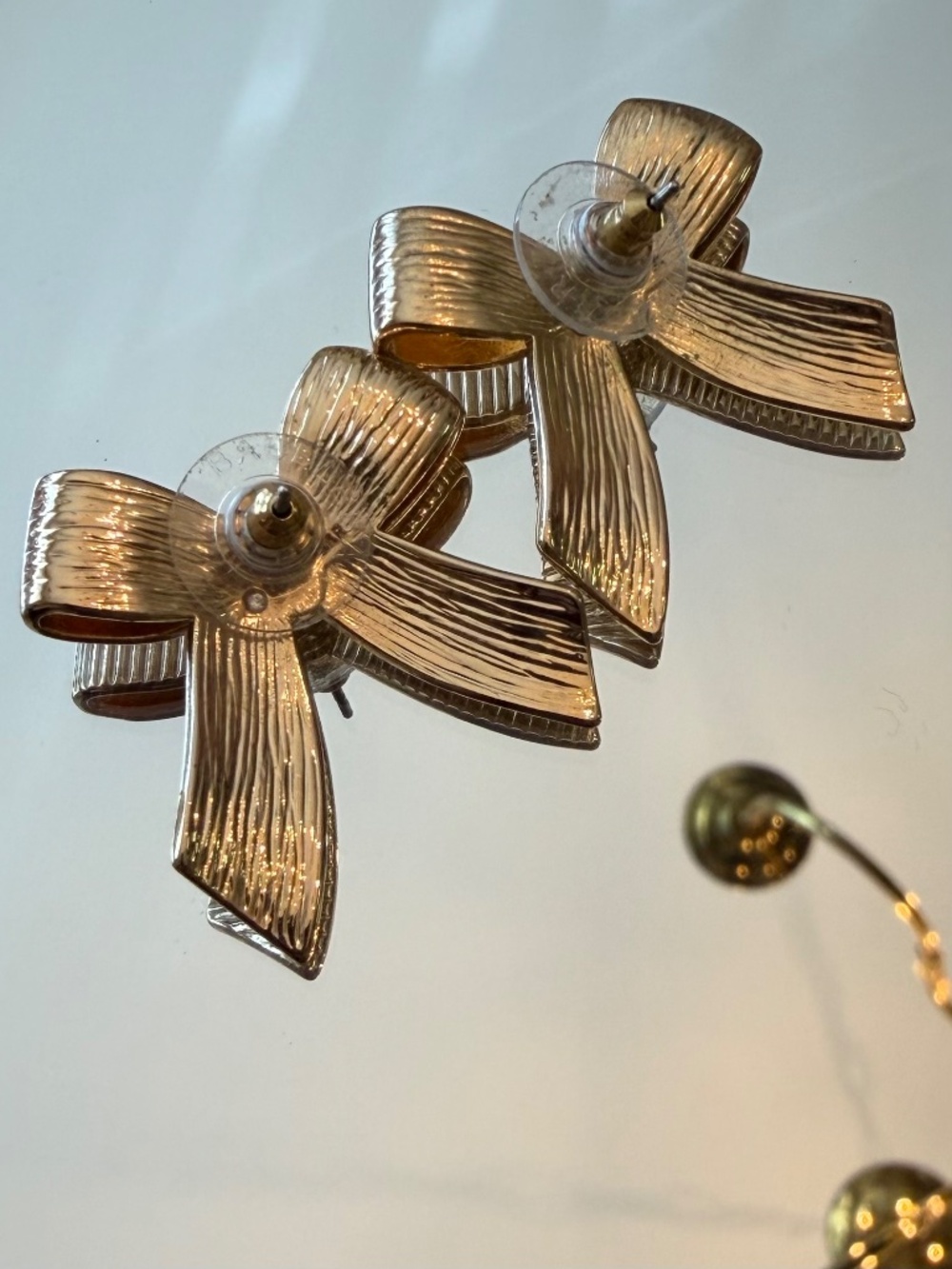 BaubleBar Gold Bow Earrings - Picture 4 of 6